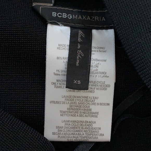 BCBGMAXAZRIA black blue color block bandage skirt - Picture 3 of 3